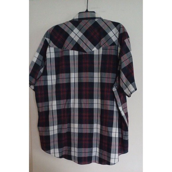 Ely Plains Men's 2X Western Pearl Snap Button Plaid Shirt Cowboy Ranch Rodeo - Picture 3 of 5